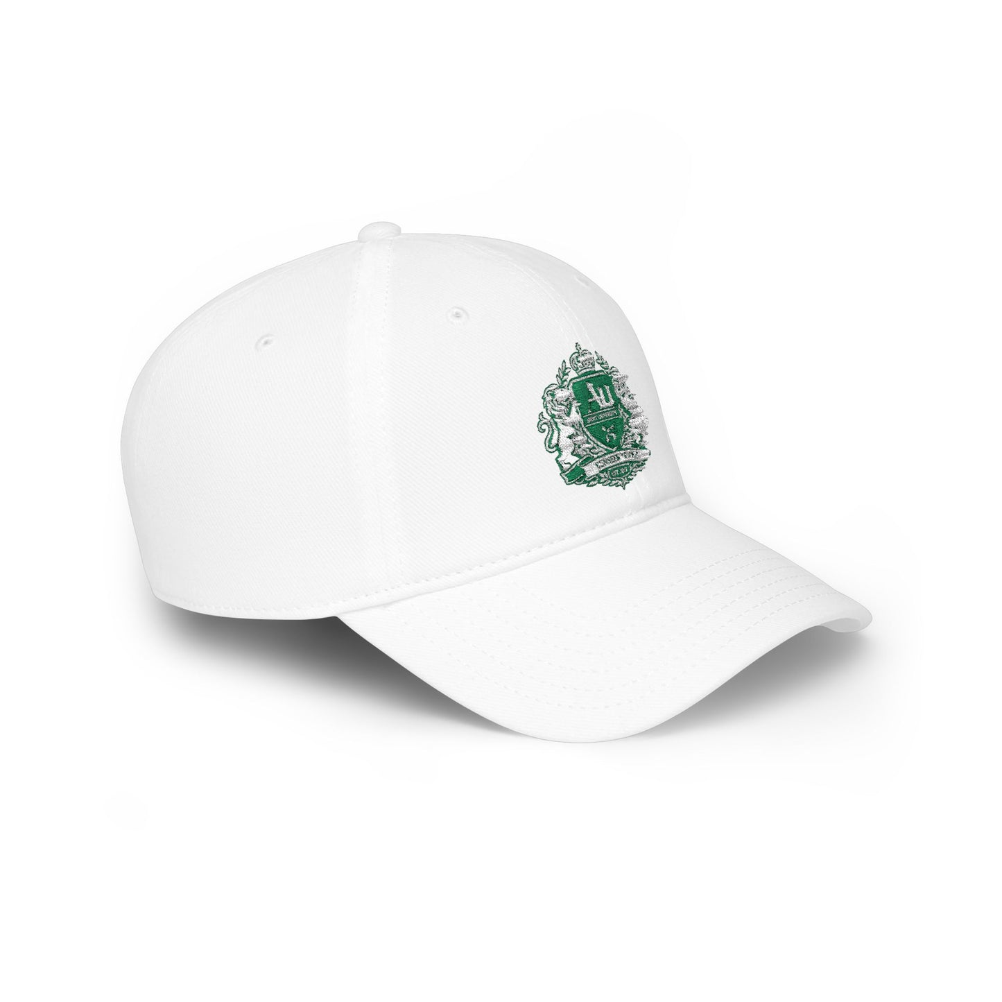 Embroidered Crest Baseball Cap — Green AU Monogram Low-Profile Hat