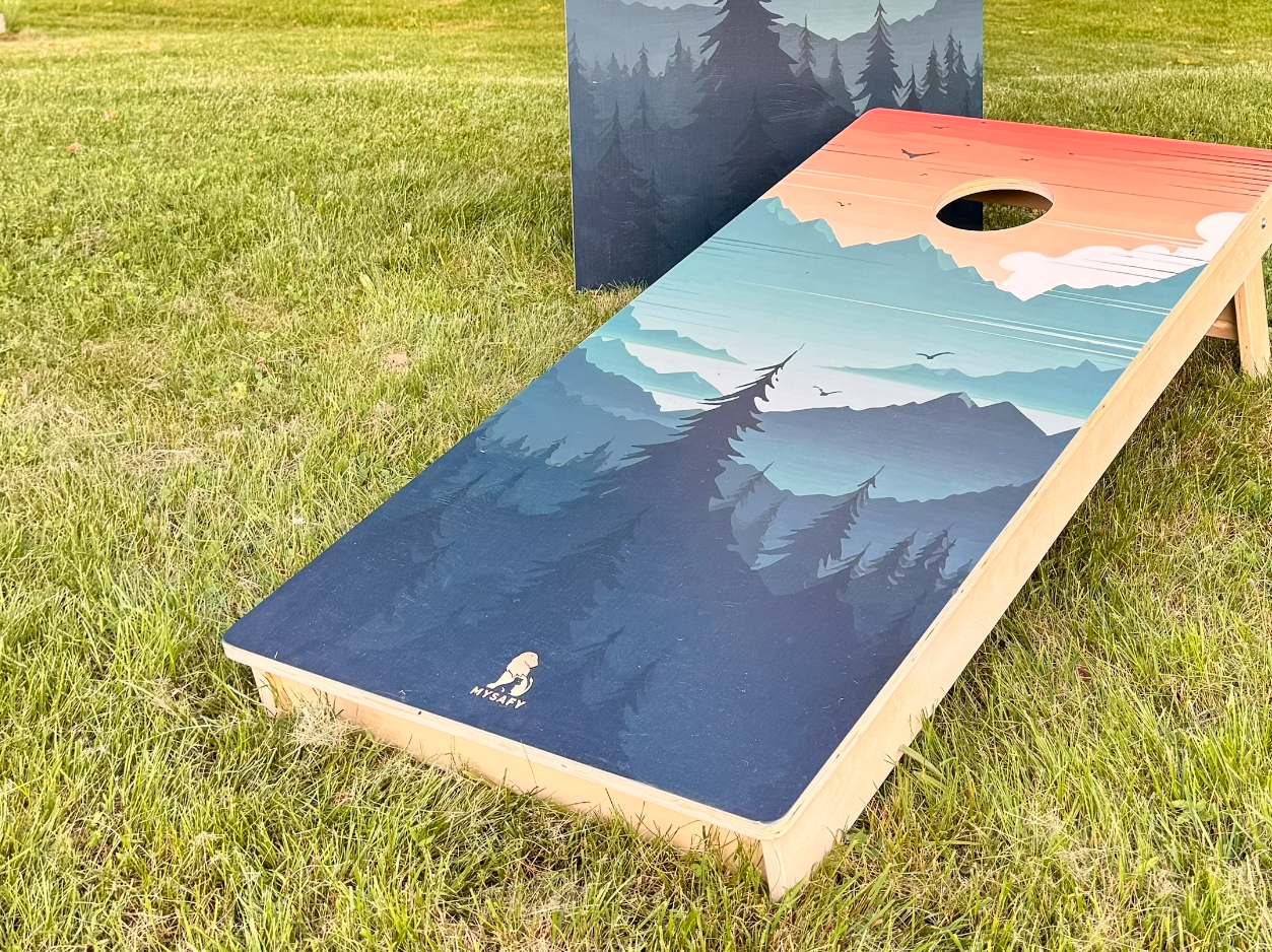 Mysafy Elite 2'x4' Solid Wood Cornhole Board