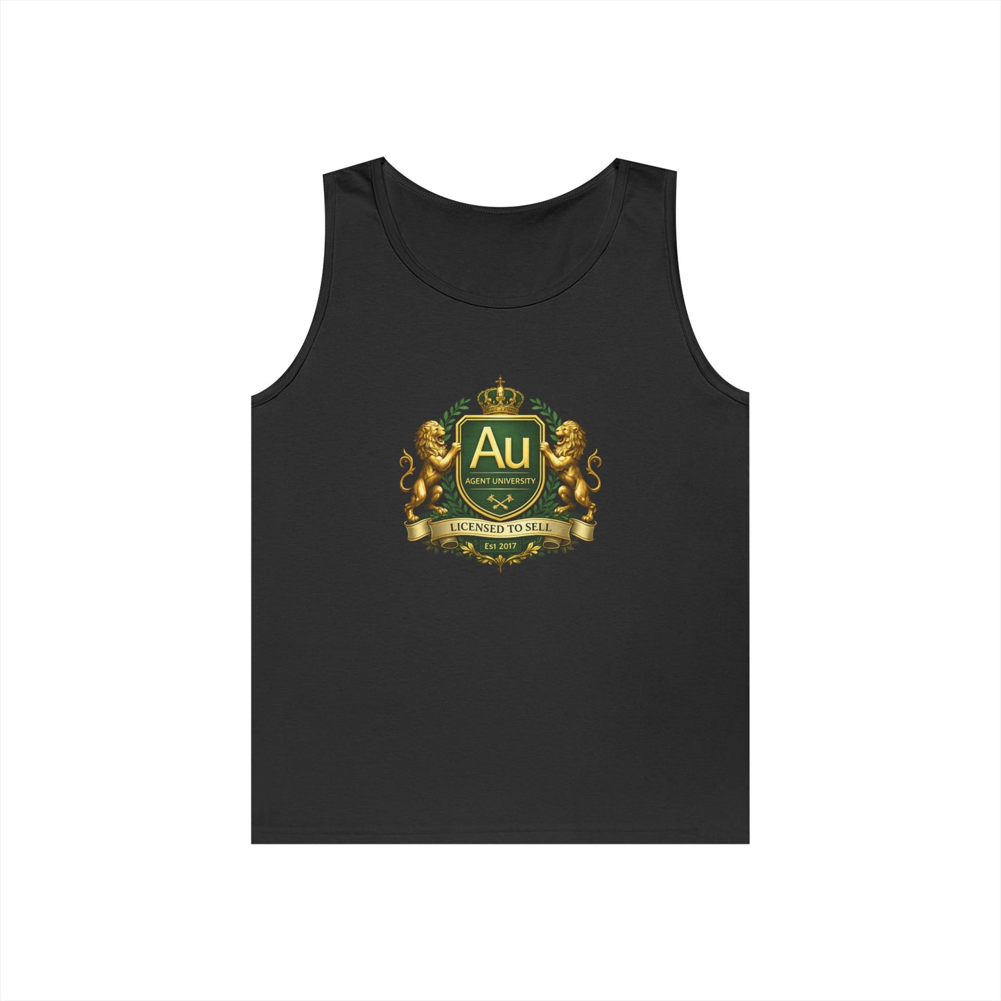 Gold Crest Tank Top – 'Au' Chemistry Element Crest Graphic