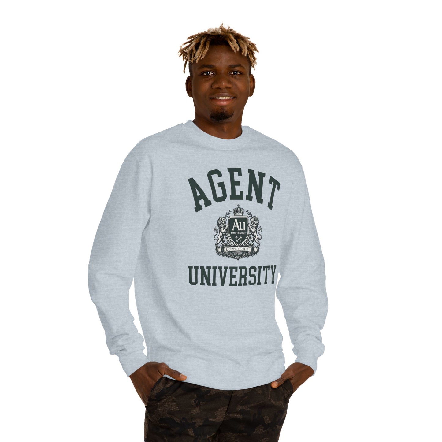 Agent University Crewneck Sweatshirt — Collegiate Crest Design