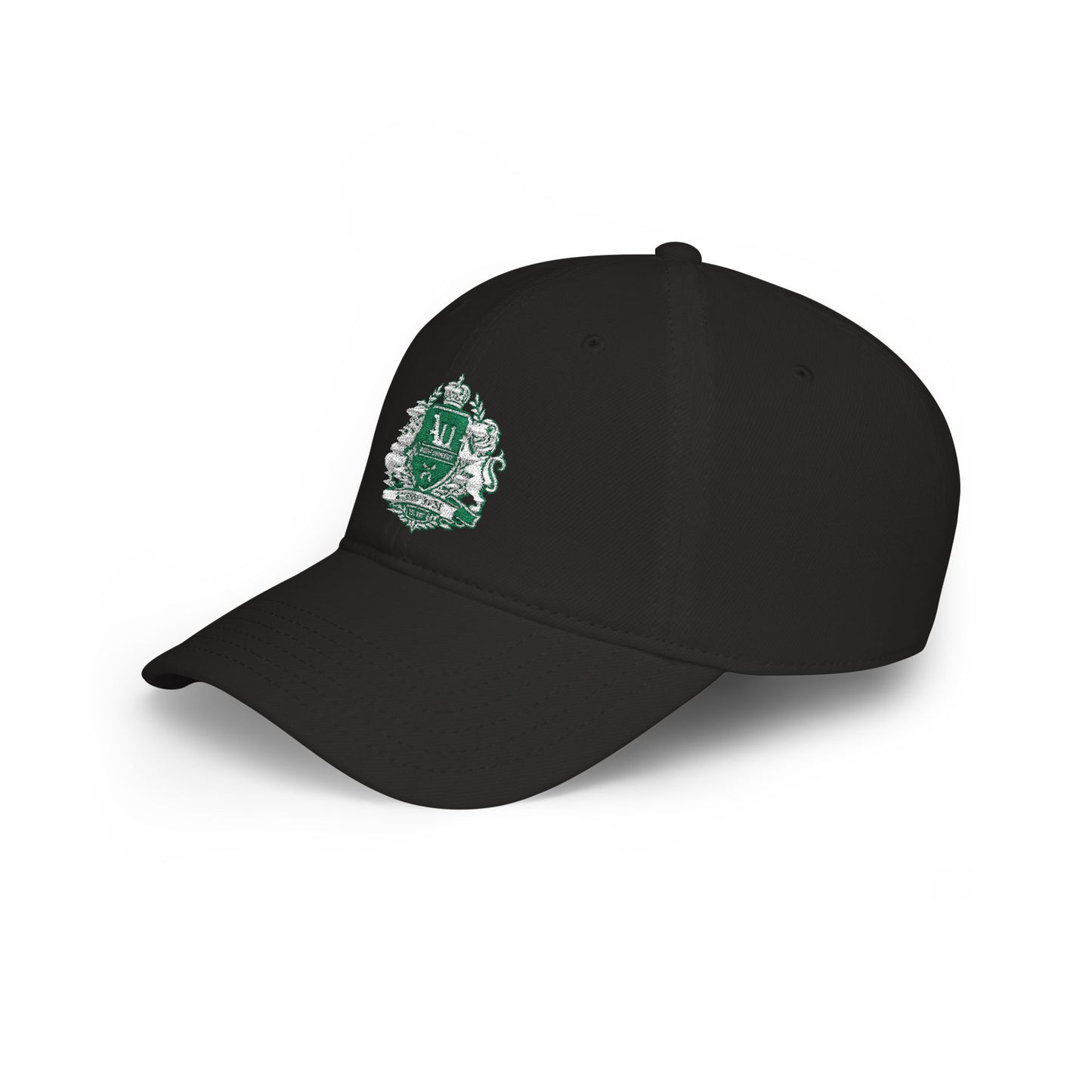 Embroidered Crest Baseball Cap — Green AU Monogram Low-Profile Hat