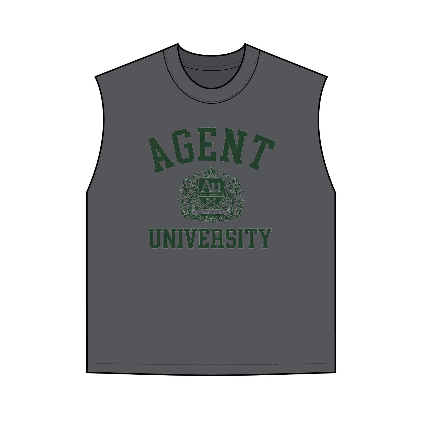 Agent University Vintage Tank Top — Collegiate Crest Muscle Tee