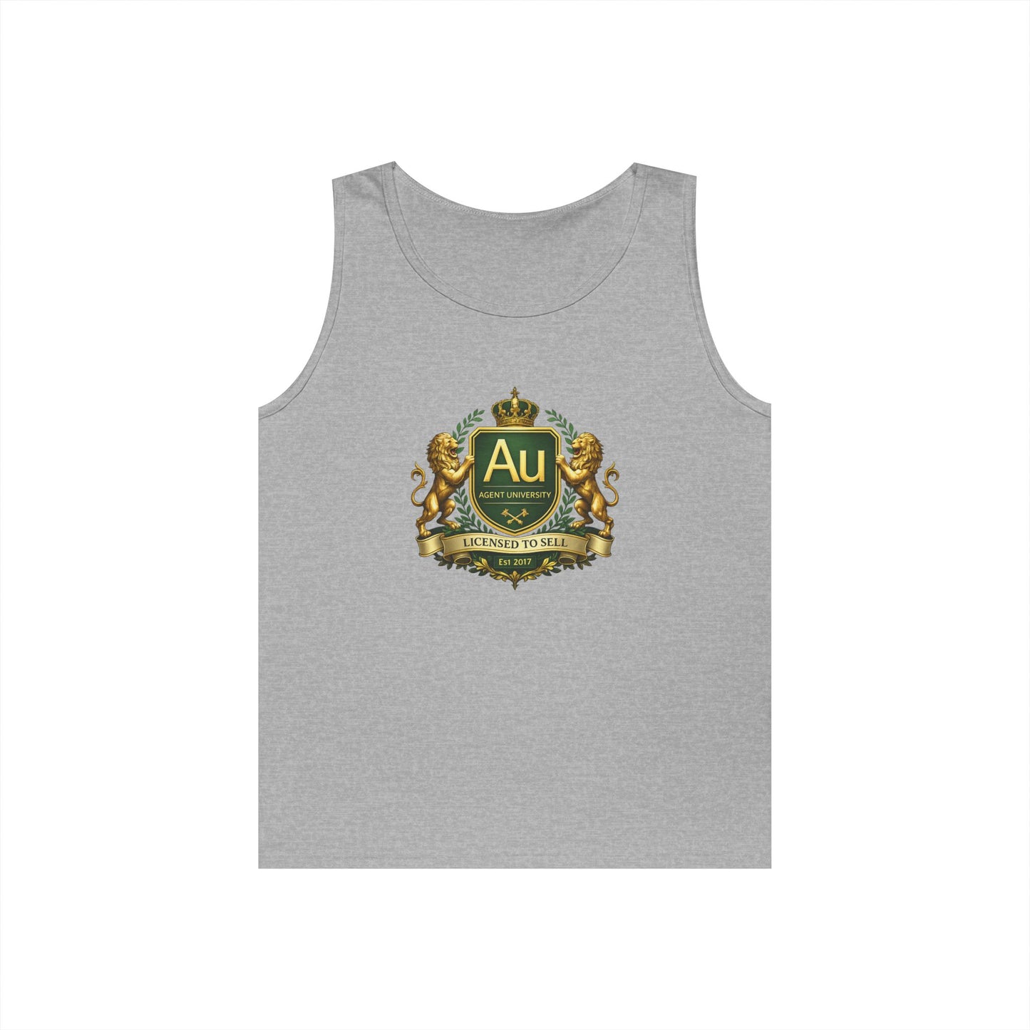 Gold Crest Tank Top – 'Au' Chemistry Element Crest Graphic