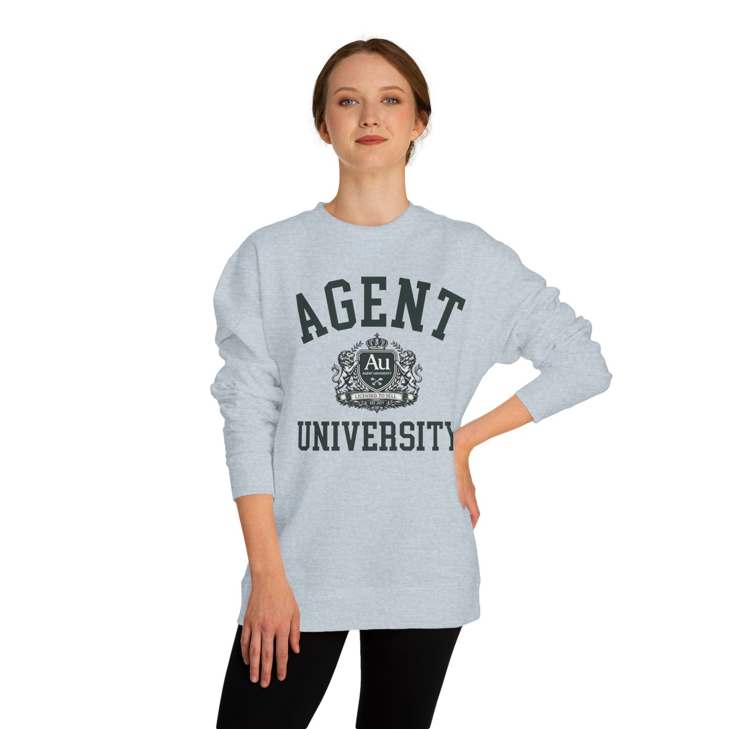 Agent University Crewneck Sweatshirt — Collegiate Crest Design