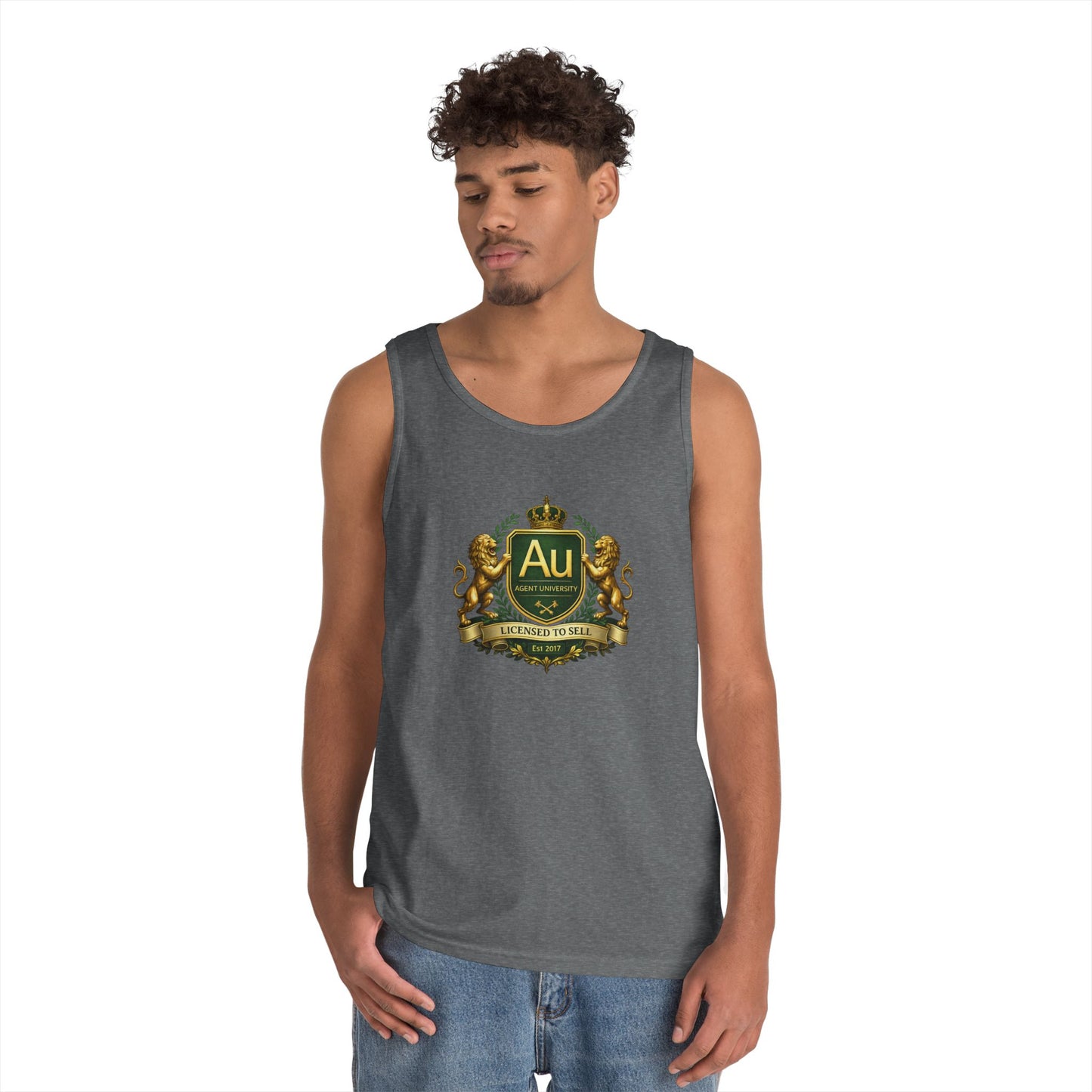 Gold Crest Tank Top – 'Au' Chemistry Element Crest Graphic
