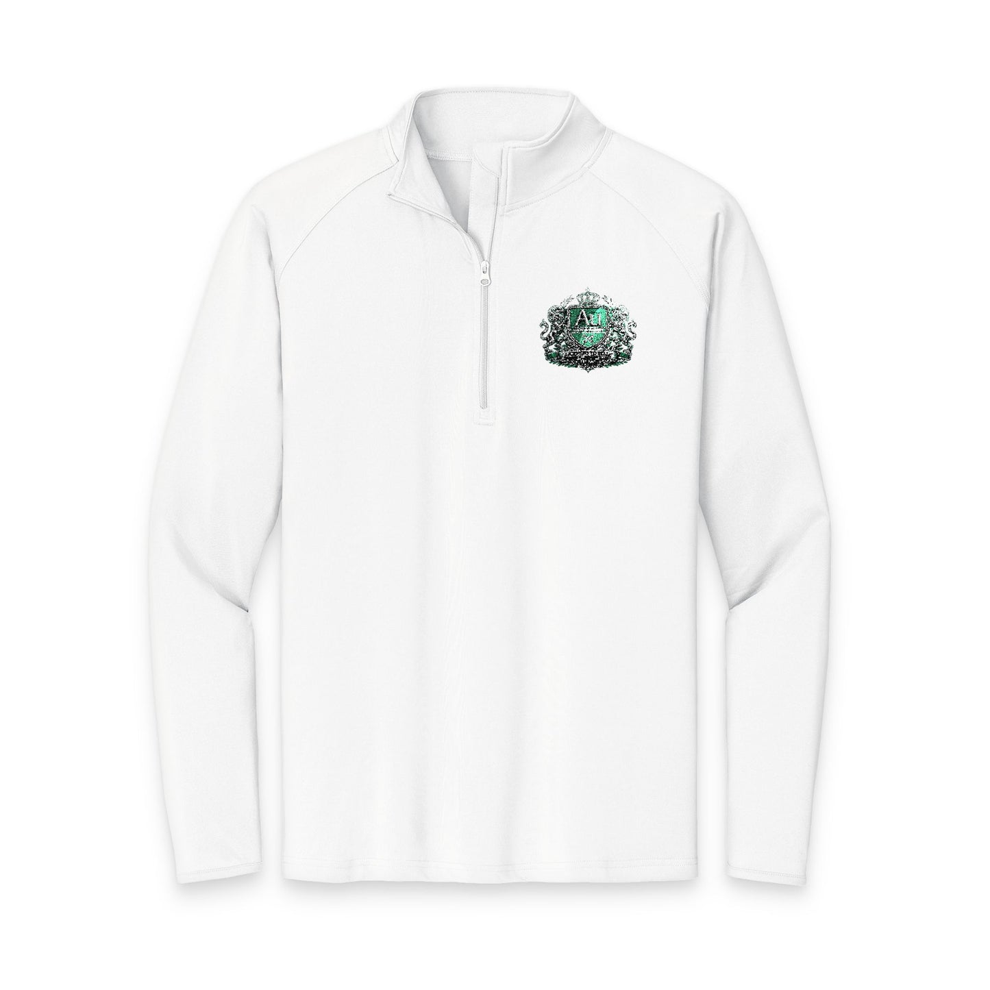 Embroidered Shamrock Cluster Quarter-Zip Pullover