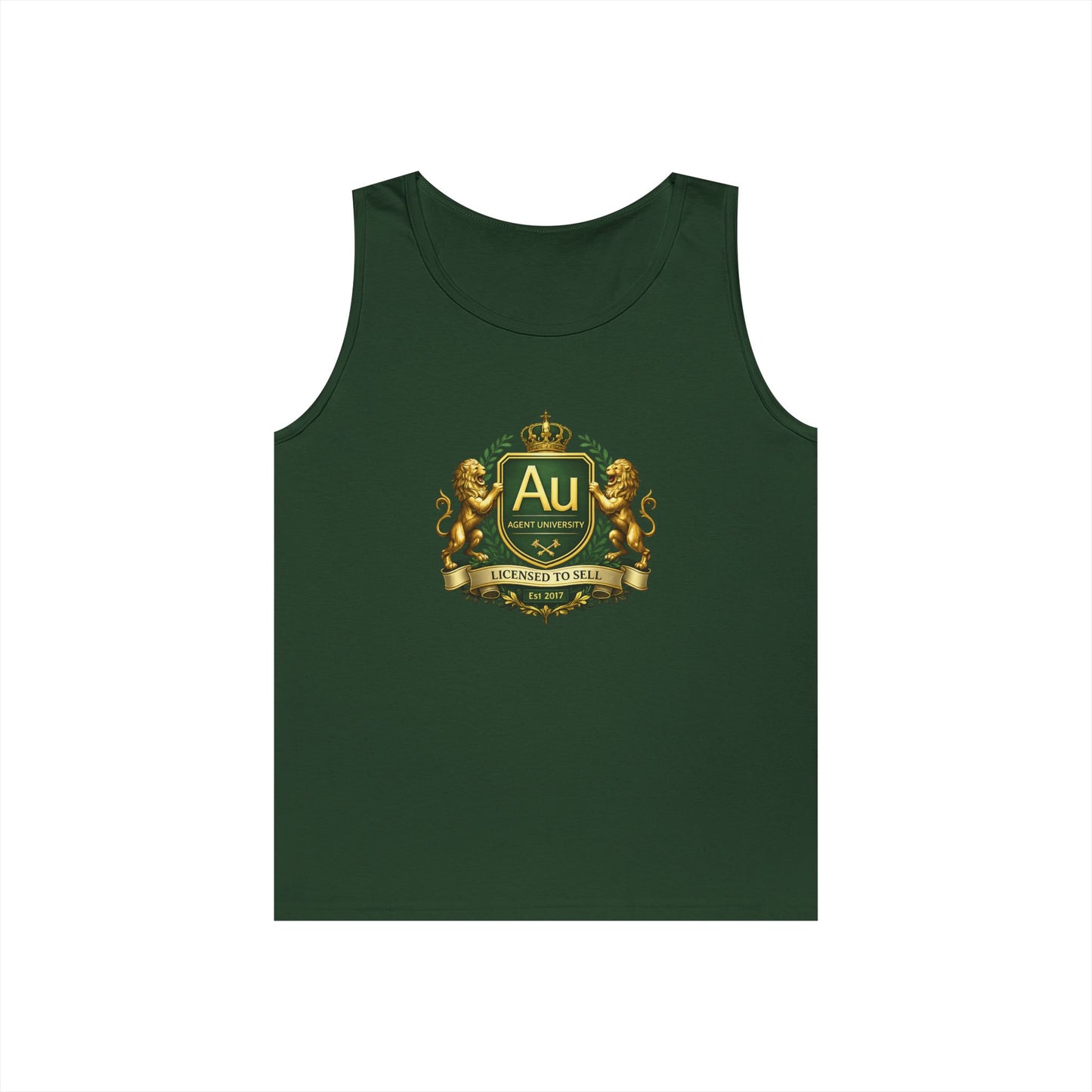 Gold Crest Tank Top – 'Au' Chemistry Element Crest Graphic