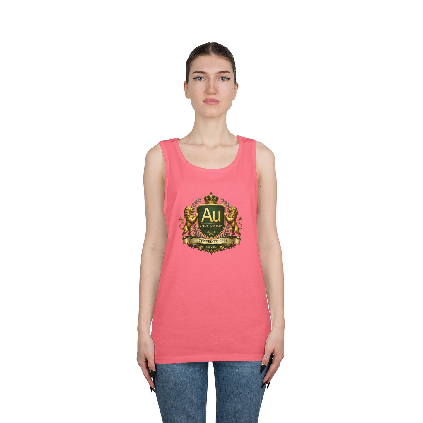 Gold Crest Tank Top – 'Au' Chemistry Element Crest Graphic