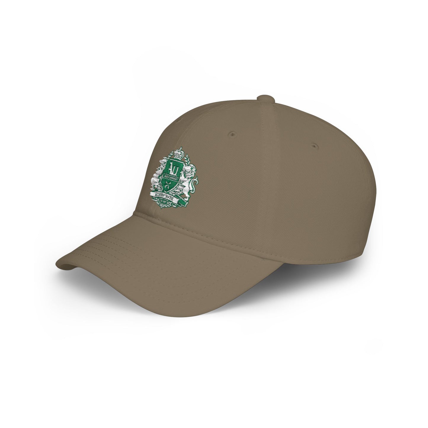 Embroidered Crest Baseball Cap — Green AU Monogram Low-Profile Hat