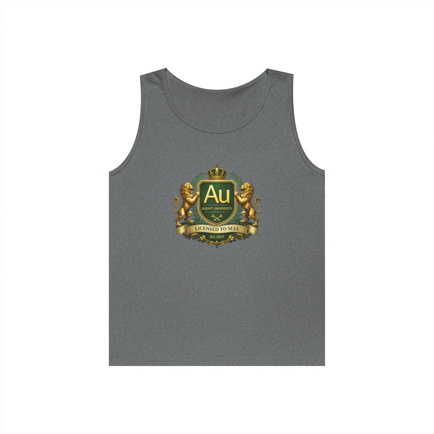 Gold Crest Tank Top – 'Au' Chemistry Element Crest Graphic