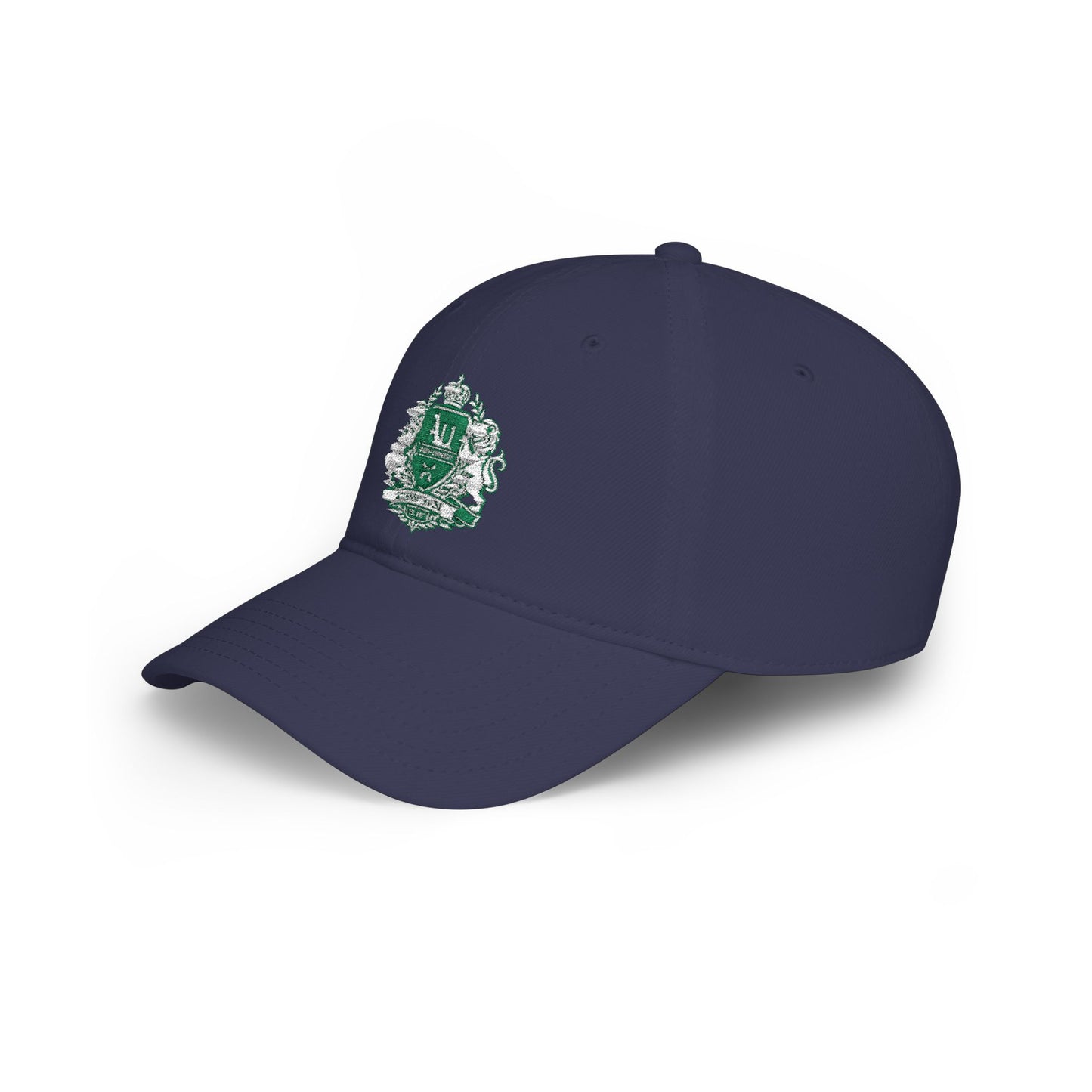 Embroidered Crest Baseball Cap — Green AU Monogram Low-Profile Hat