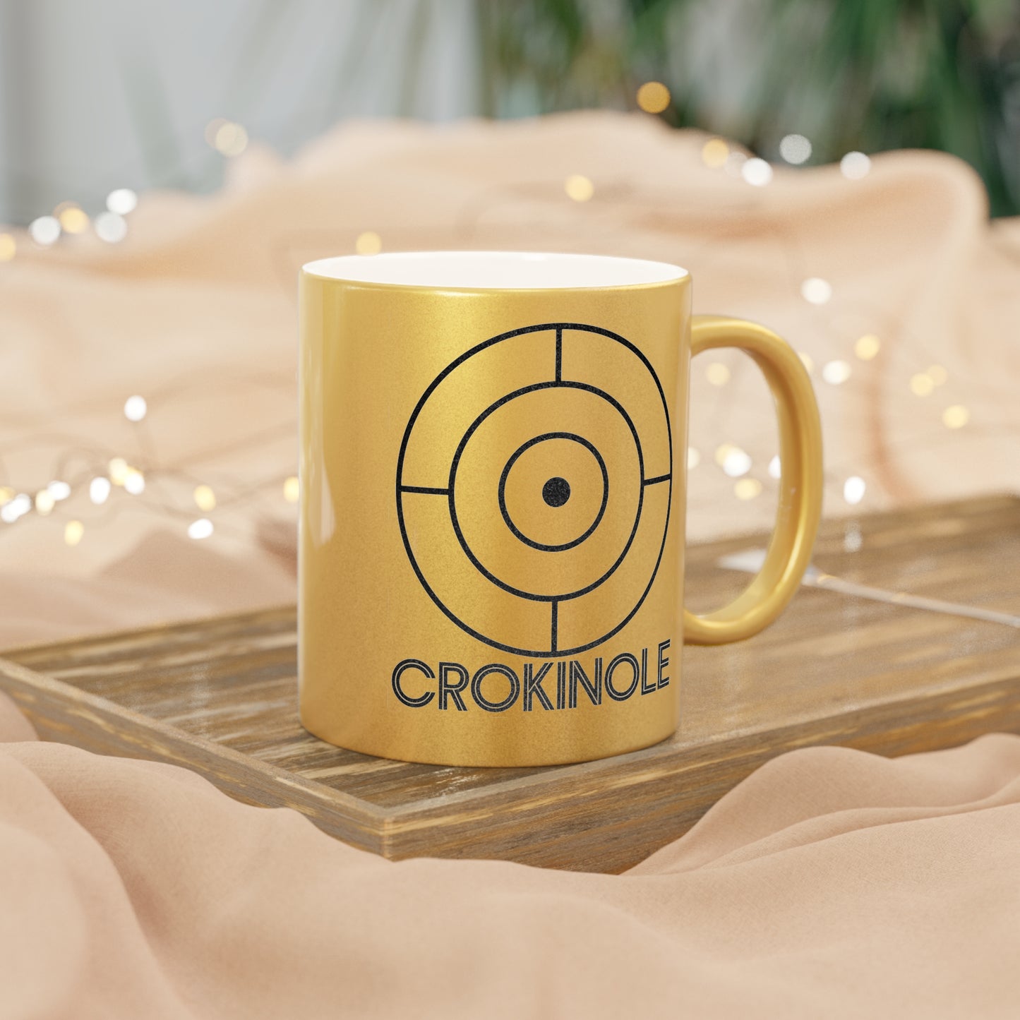 Gold Crokinole Mug