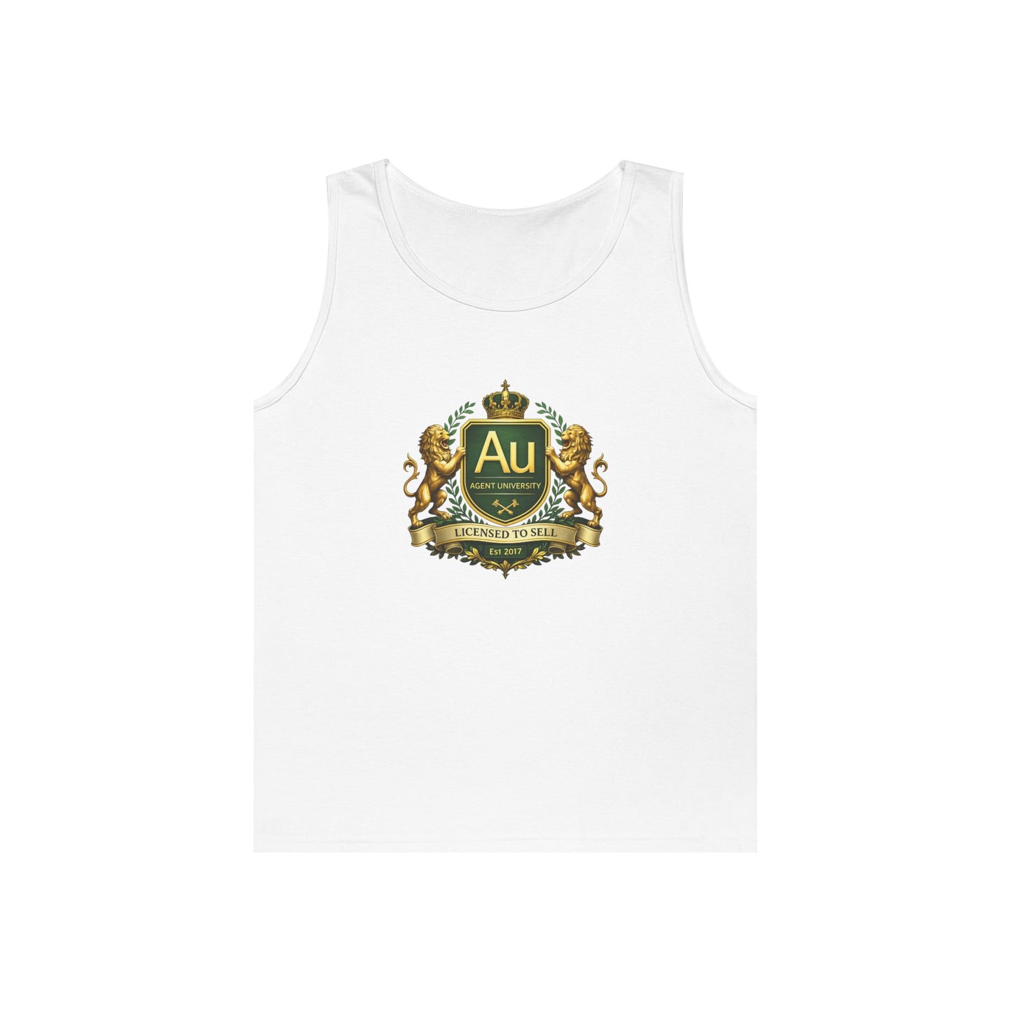 Gold Crest Tank Top – 'Au' Chemistry Element Crest Graphic