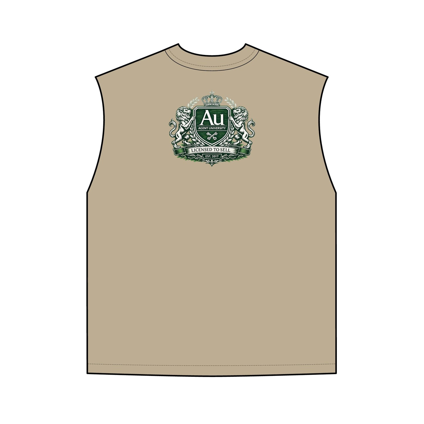 Agent University Vintage Tank Top — Collegiate Crest Muscle Tee