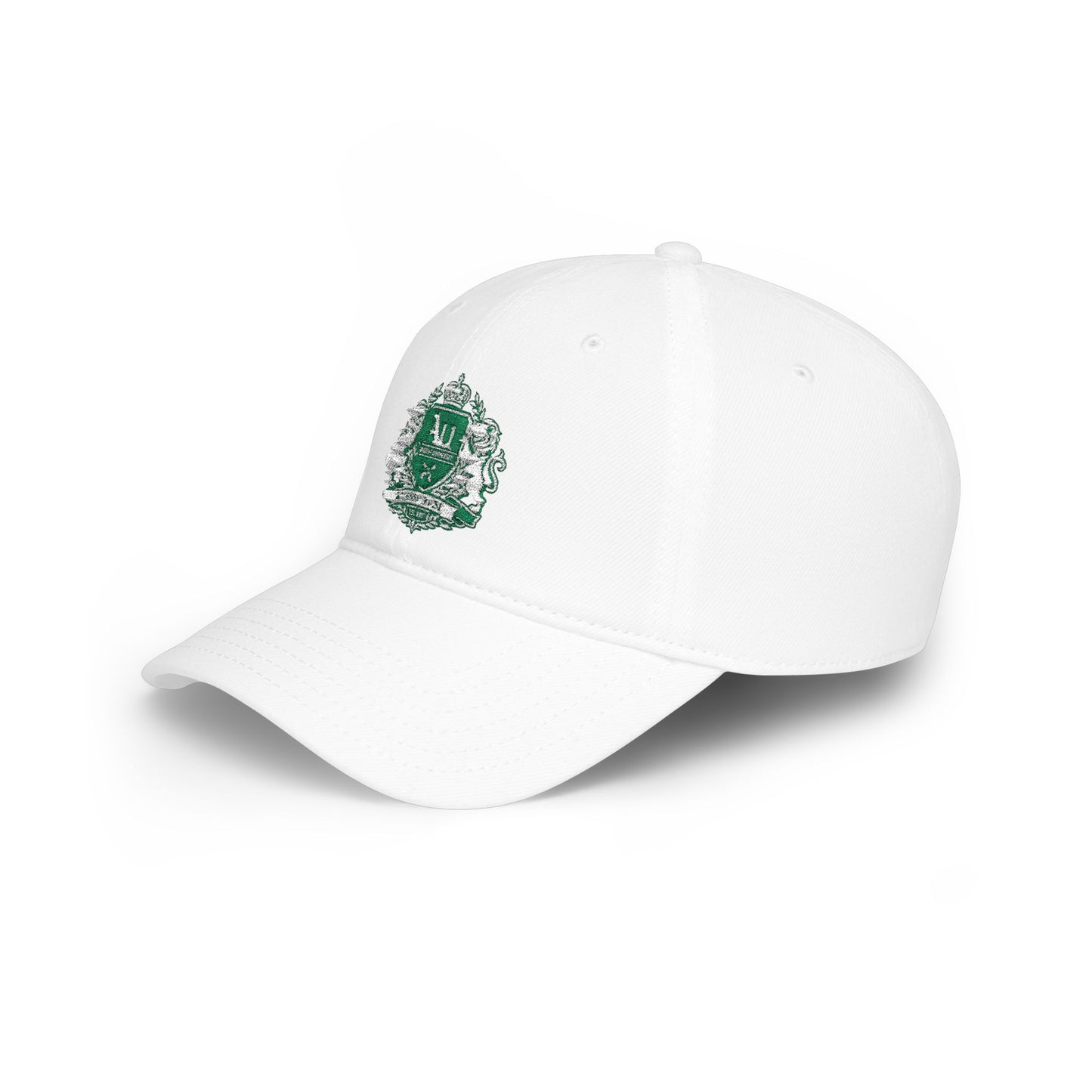 Embroidered Crest Baseball Cap — Green AU Monogram Low-Profile Hat