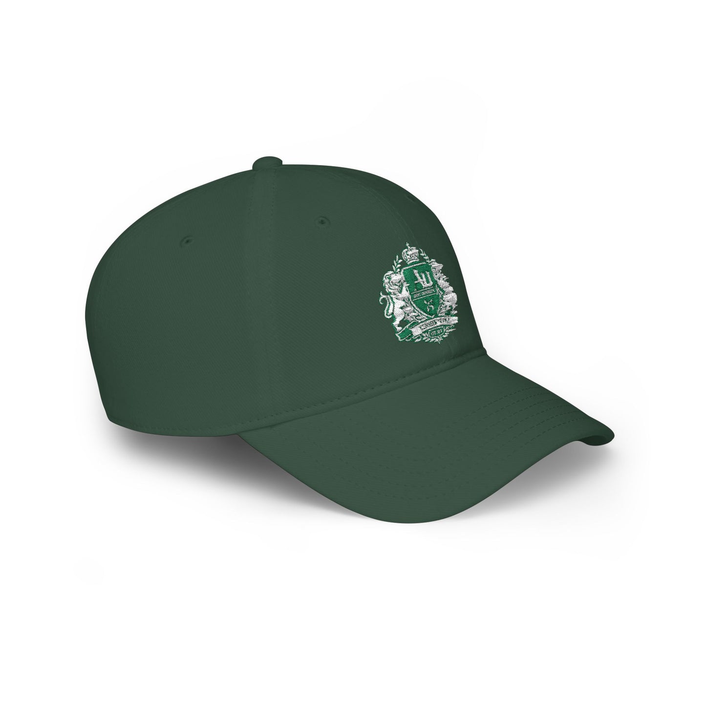 Embroidered Crest Baseball Cap — Green AU Monogram Low-Profile Hat