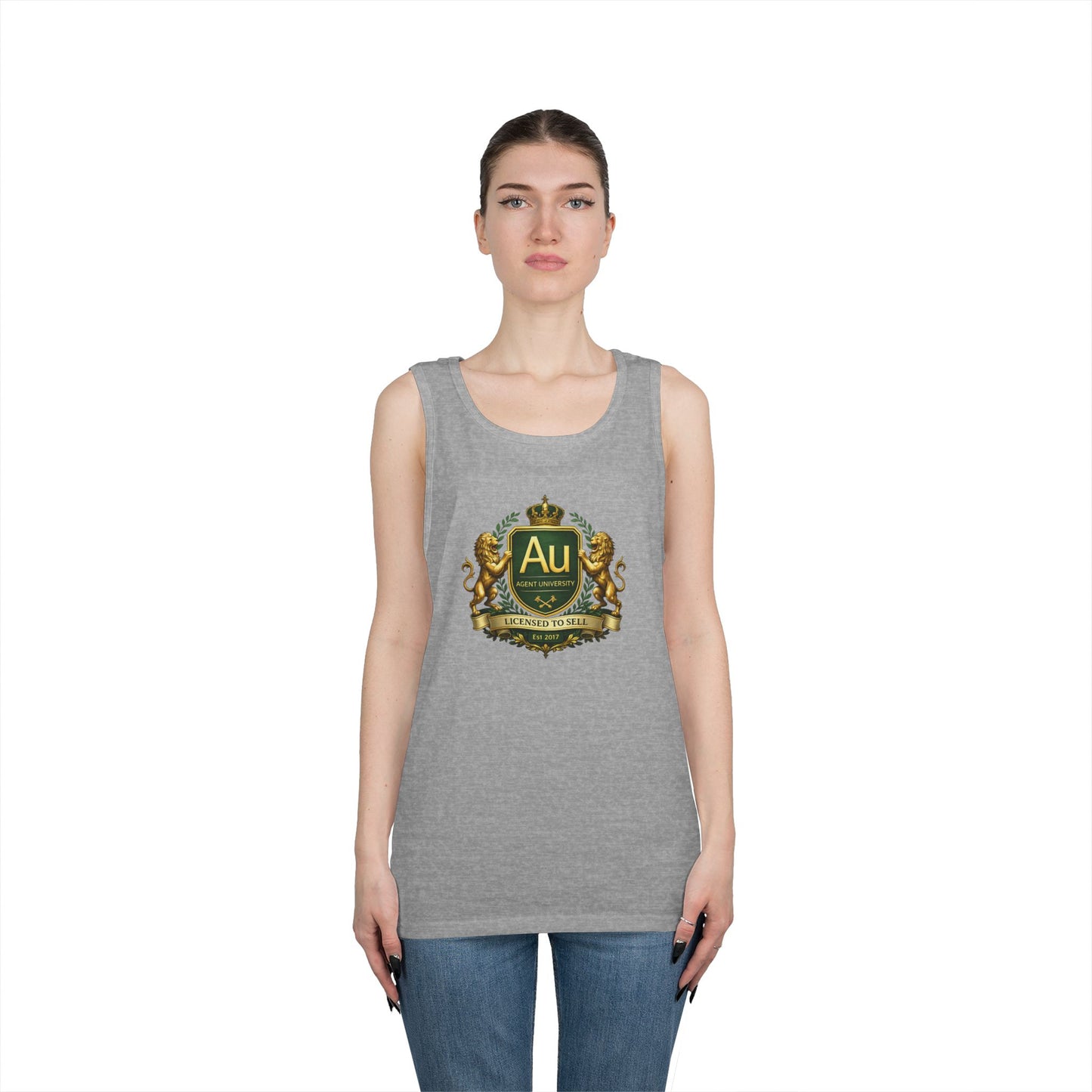 Gold Crest Tank Top – 'Au' Chemistry Element Crest Graphic