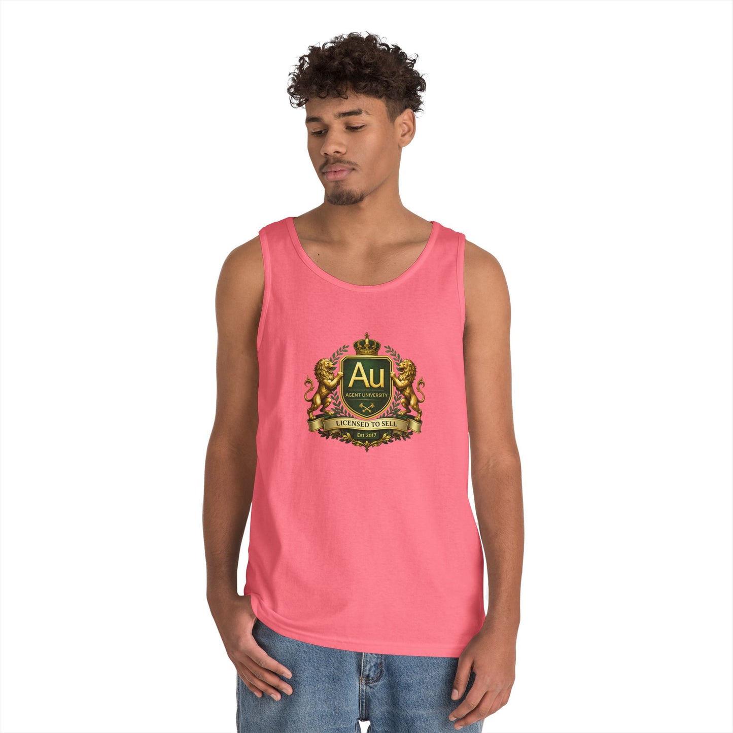 Gold Crest Tank Top – 'Au' Chemistry Element Crest Graphic