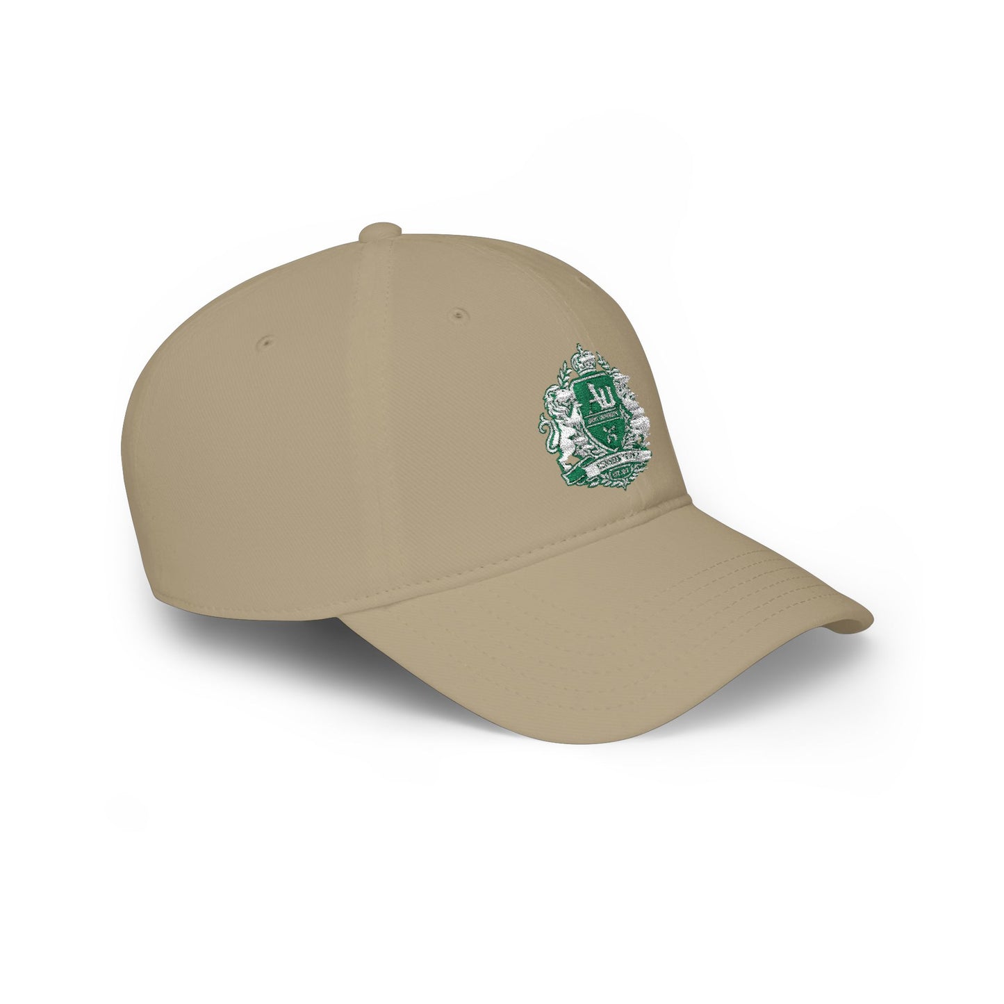 Embroidered Crest Baseball Cap — Green AU Monogram Low-Profile Hat