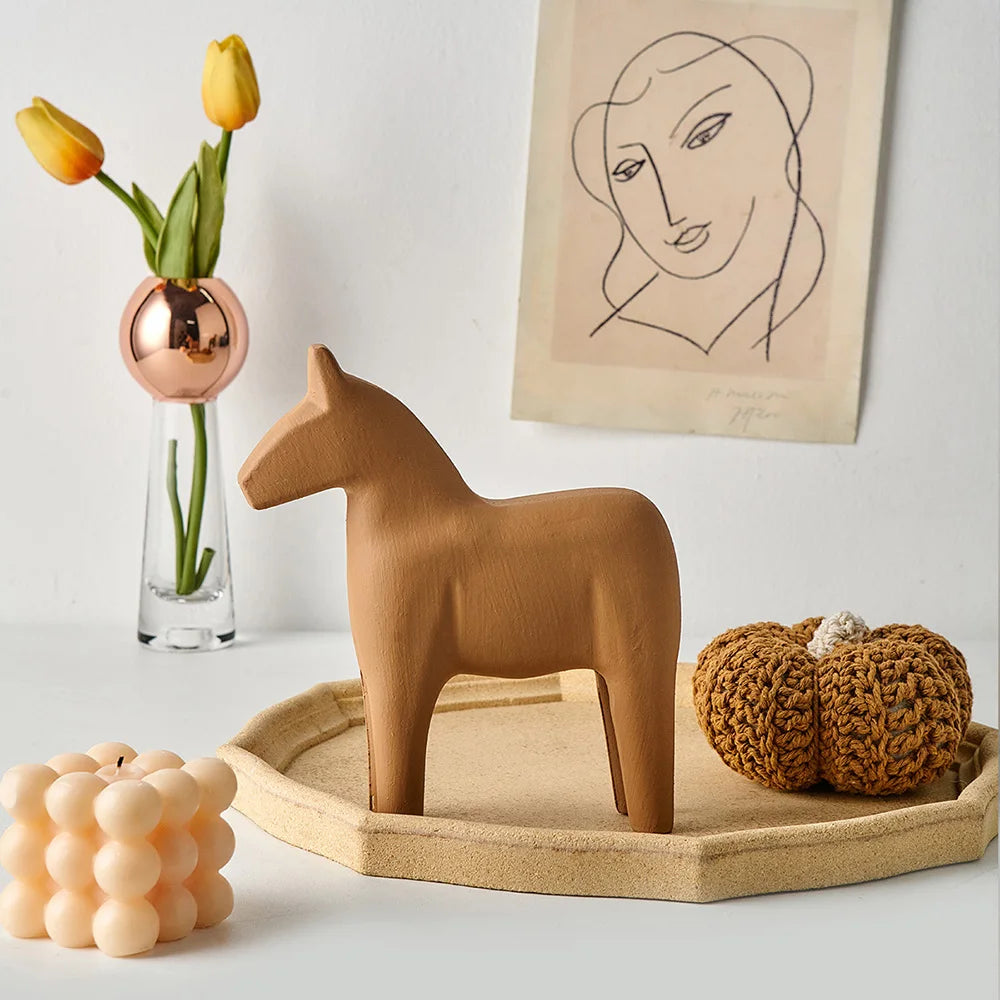 Swedish Dala Horse Wooden Hand Painted
