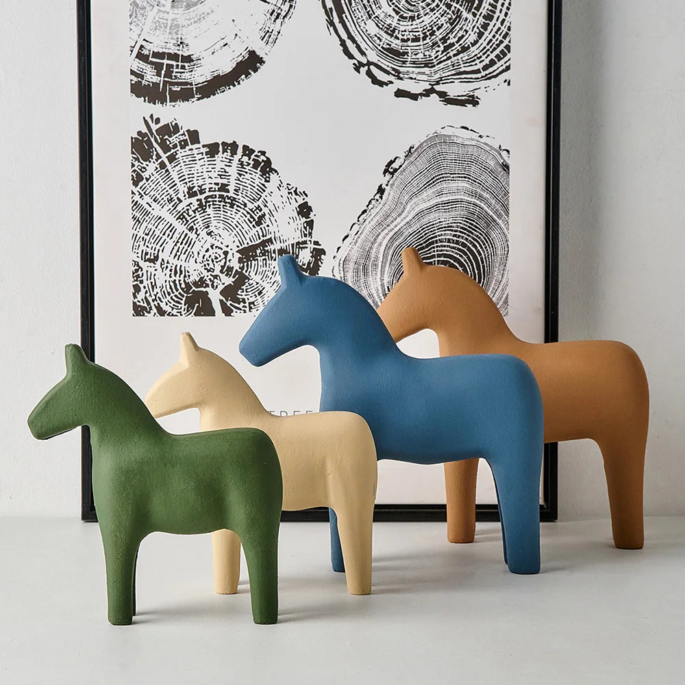 Swedish Dala Horse Wooden Hand Painted