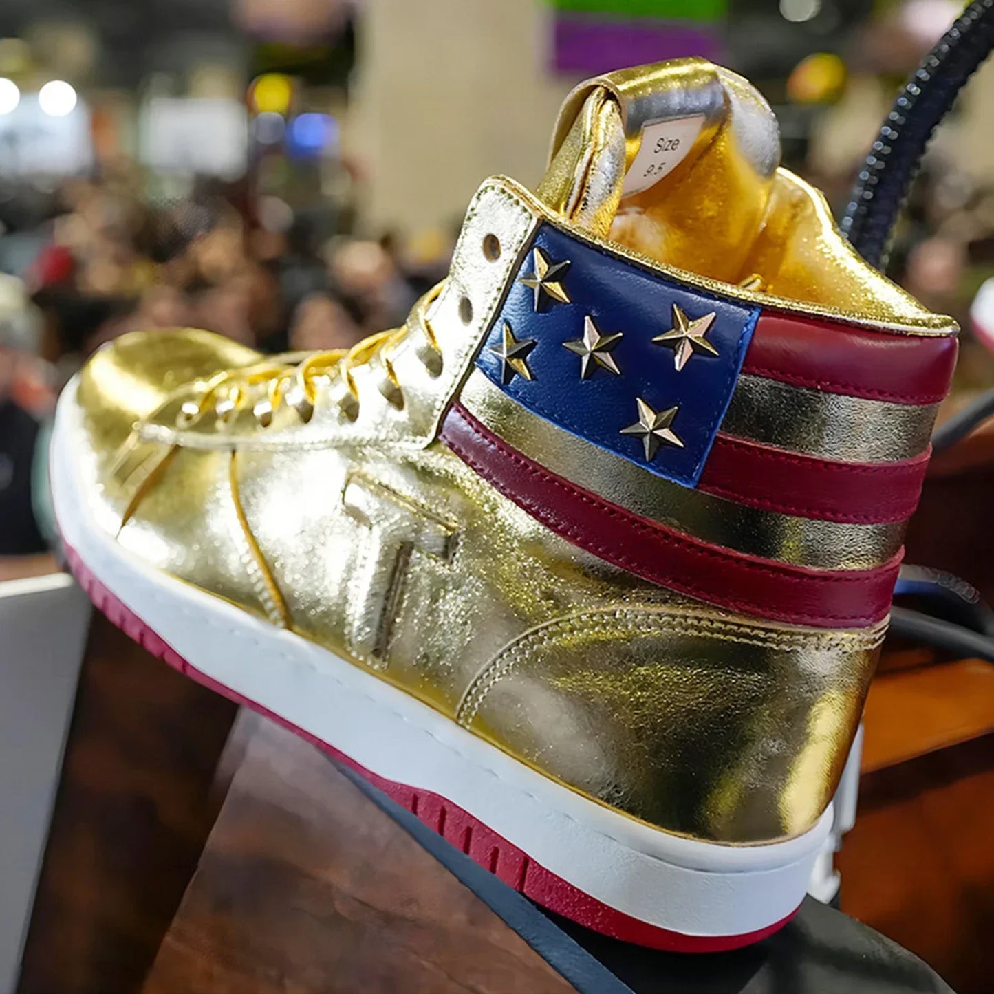 Gold Trump Shoes 2024 MAGA Never Surrender Sneakers Basketball Shoe Men's