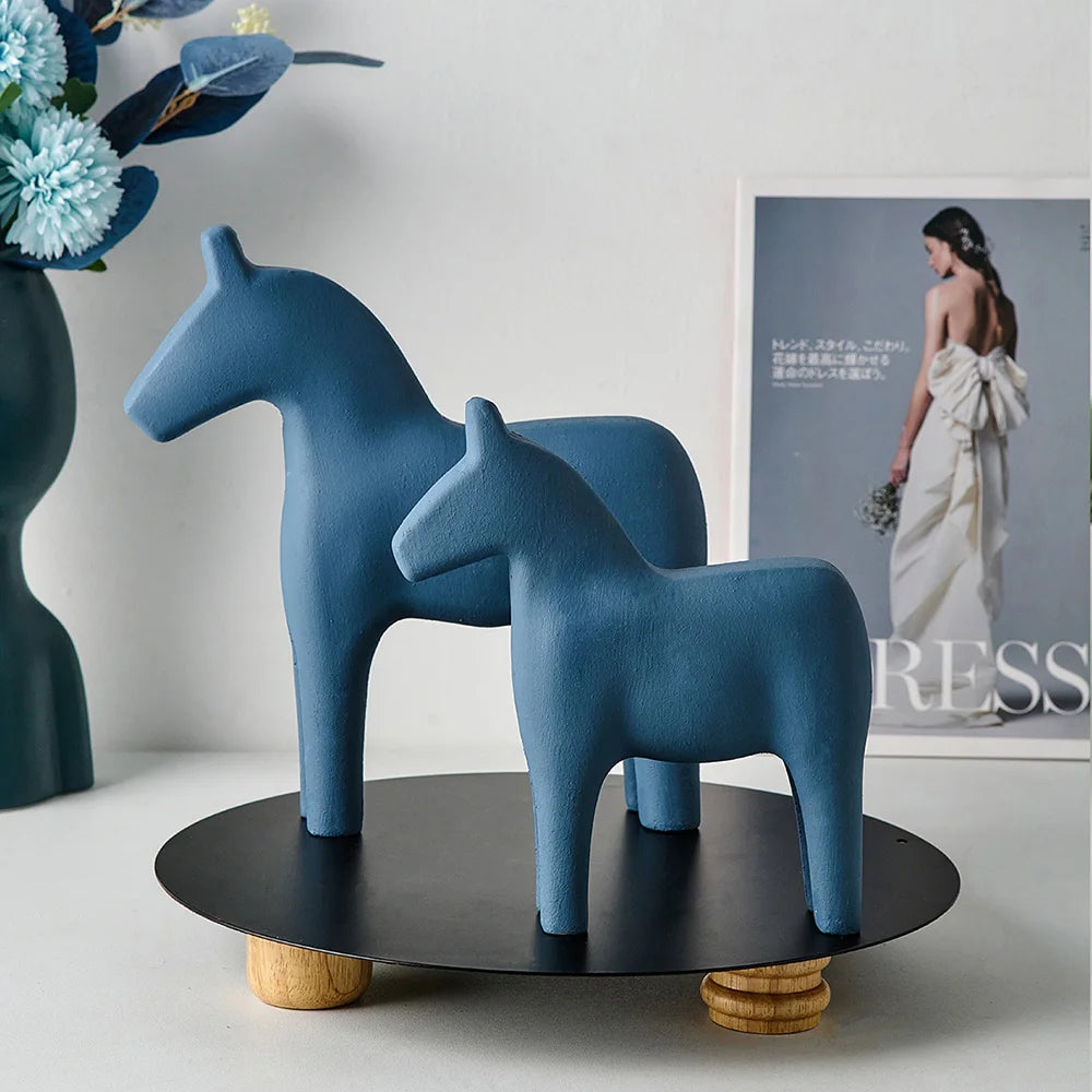 Swedish Dala Horse Wooden Hand Painted
